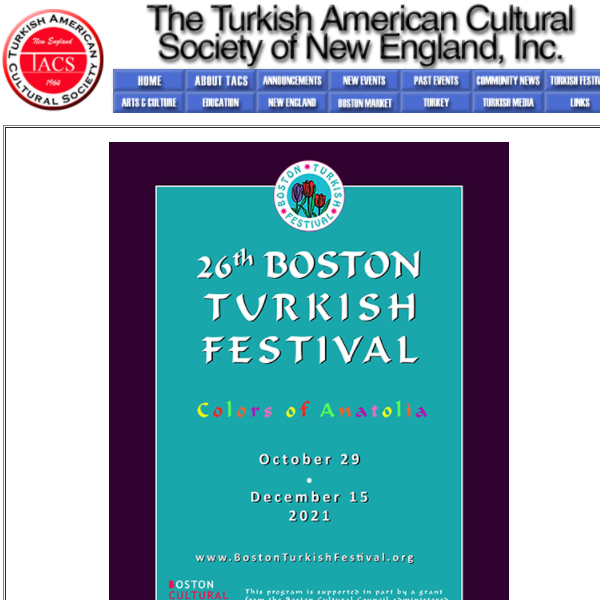 Turkish Organization in Boston Massachusetts - Turkish American Cultural Society of New England, Inc